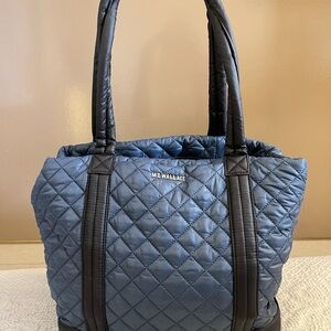 MZ Wallace Blue Quilted Tote Bag